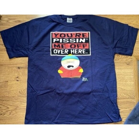 Deadstock Vintage 1998 Top Heavy Brand South Park YOURE PISSING ME OFF Shirt XXL - Picture 1 of 4
